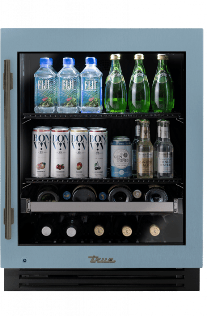 ADA Height Undercounter Beverage Center, Right Hinged, Bluestone, Pewter Hardware TUBADA24RGA152H05