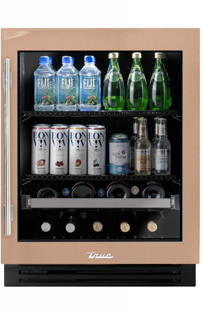 ADA Height Undercounter Beverage Center, Right Hinged, Champagne TUBADA24RGA179H04