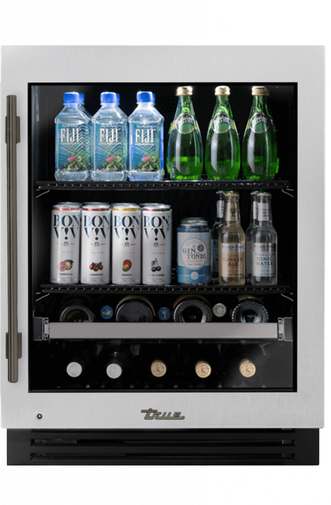 ADA Height Undercounter Beverage Center, Right Hinged, Color Match, Pewter Hardware TUBADA24RGAXXXH05