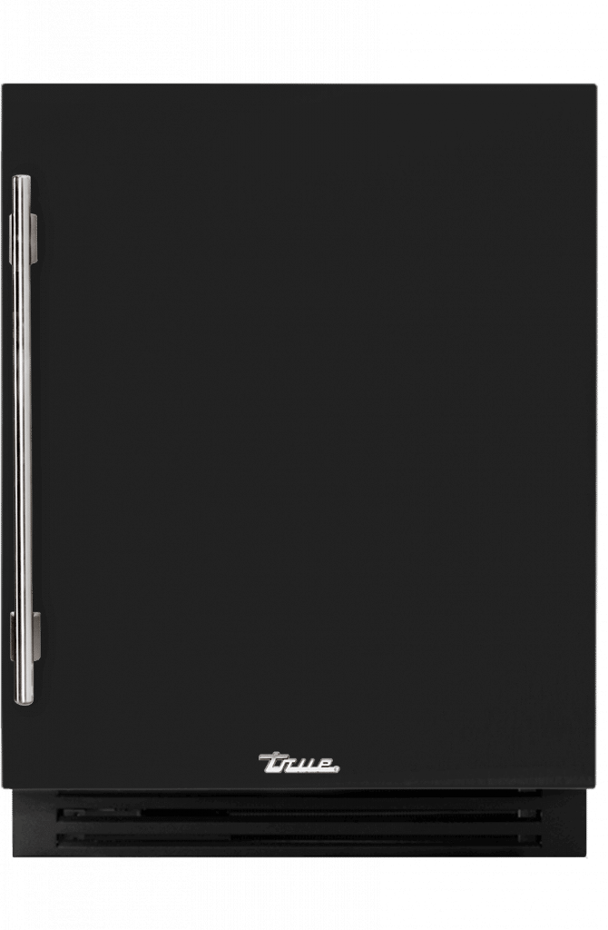 ADA Height Undercounter Beverage Center, Right Hinged, Gloss Black, Chrome Hardware TUBADA24RSA044H02