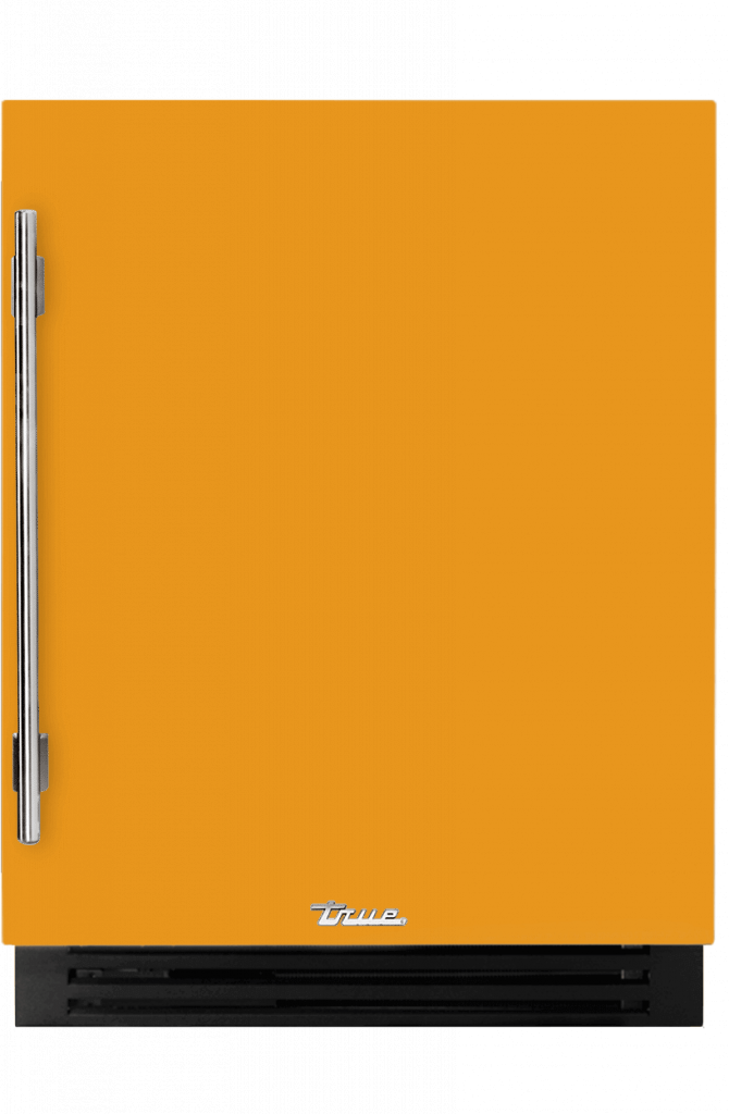 ADA Height Undercounter Beverage Center, Right Hinged, Saffron, Chrome Hardware TUBADA24RSA103H02