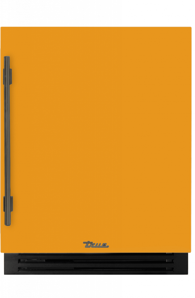 ADA Height Undercounter Beverage Center, Right Hinged, Saffron, Pewter Hardware TUBADA24RSA103H05