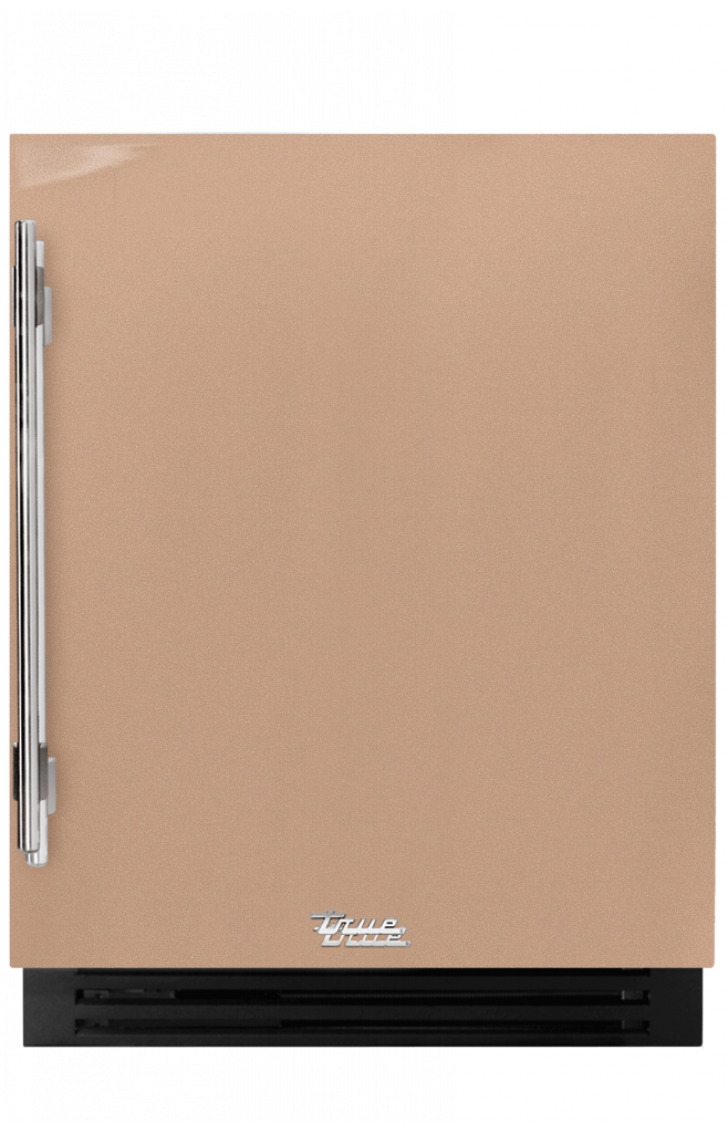 ADA Height Undercounter Beverage Center, Right Hinged, Champagne, Chrome Hardware TUBADA24RSA179H02