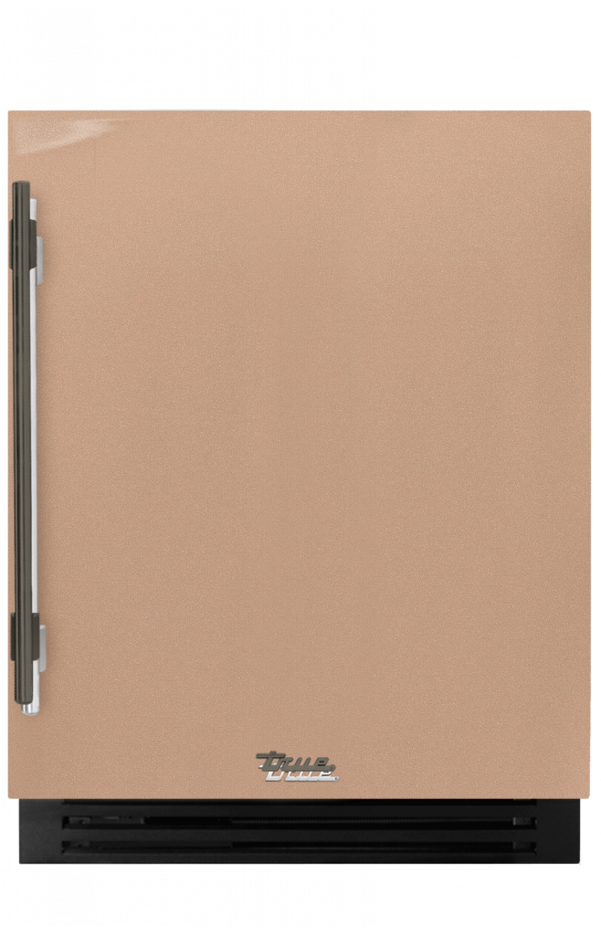 ADA Height Undercounter Beverage Center, Right Hinged, Champagne, Pewter Hardware TUBADA24RSA179H05