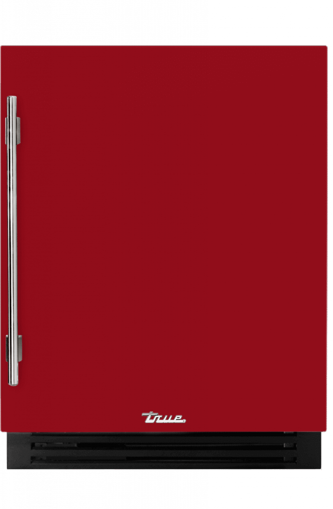 ADA Height Undercounter Beverage Center, Right Hinged, Crimson, Chrome Hardware TUBADA24RSA193H02
