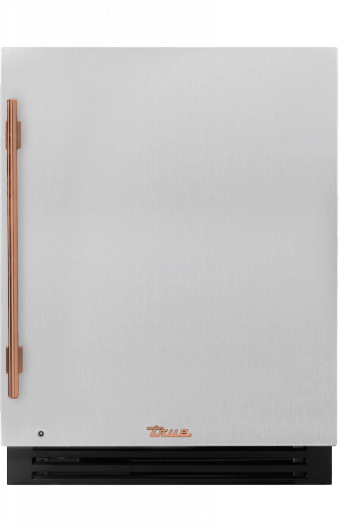 ADA Height Undercounter Beverage Center, Right Hinged, Color Match, Copper Hardware TUBADA24RSAXXXH03