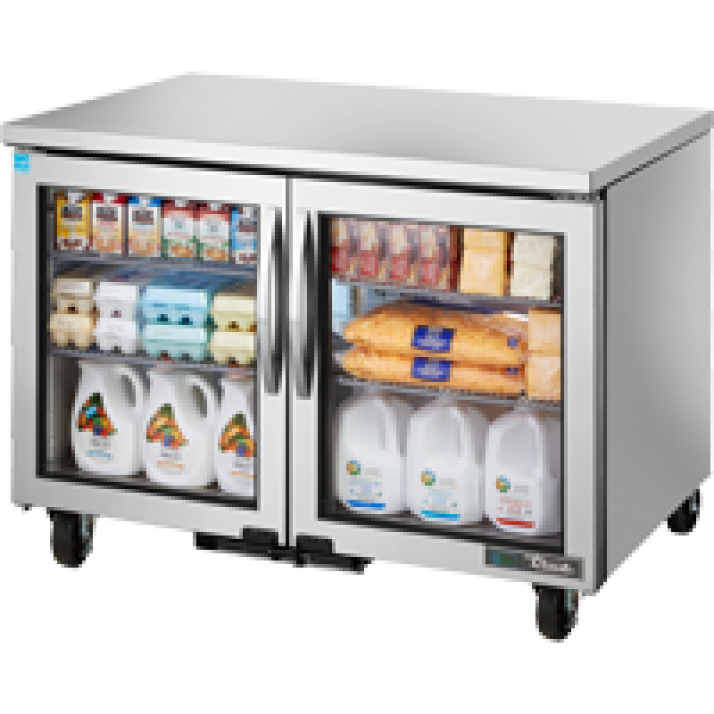 Glass Door Refrigerator with with Health Safety Timer & Hydrocarbon Refrigerant~Framed Glass Door Version 01 TUC48GHSTHCFGD01