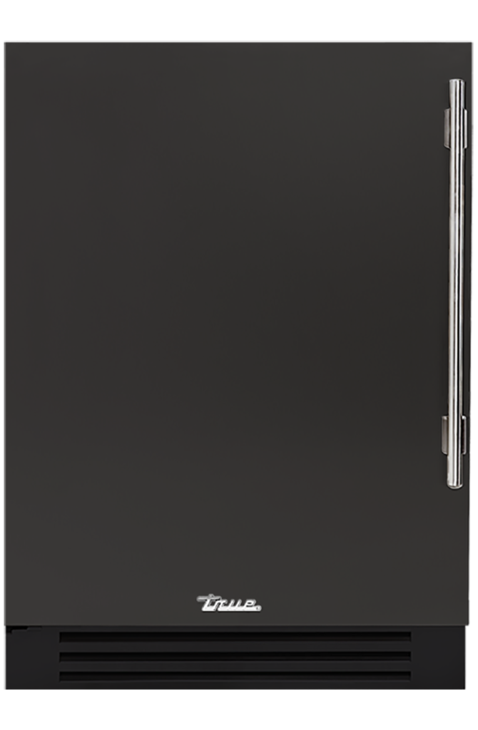 Undercounter Freezer, Left Hinged, Ultra Matte Black, Chrome Hardware TUF24LOPCDSK085H02