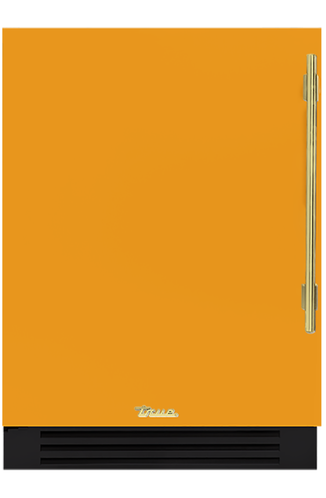 Undercounter Freezer, Left Hinged, Saffron, Brass Hardware TUF24LOPCDSK103H01