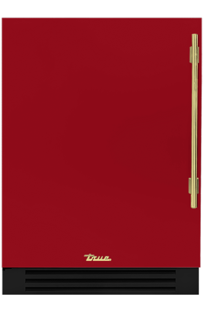 Undercounter Freezer, Left Hinged, Crimson, Brass Hardware TUF24LOPCDSK193H01