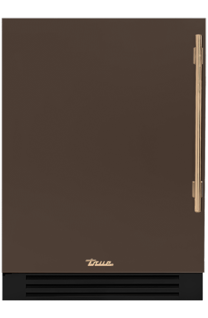 Undercounter Freezer, Left Hinged, Espresso, Gold Hardware TUF24LOPCDSK305H08