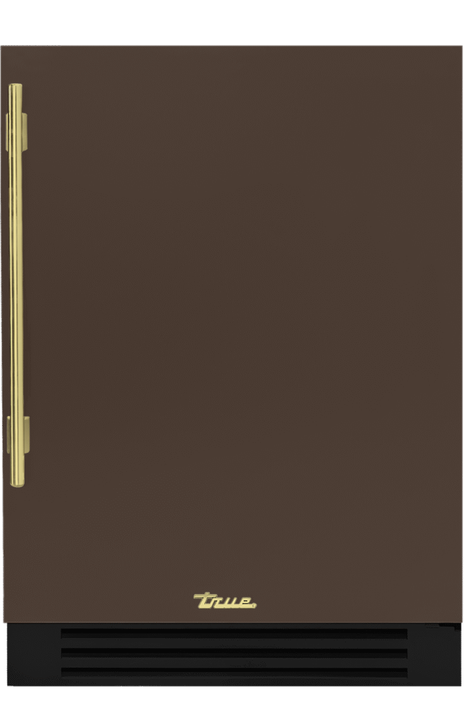 Undercounter Freezer, Right Hinged, Espresso, Brass Hardware TUF24ROPCDSK305H01