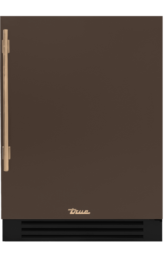Undercounter Freezer, Right Hinged, Espresso, Gold Hardware TUF24ROPCDSK305H08