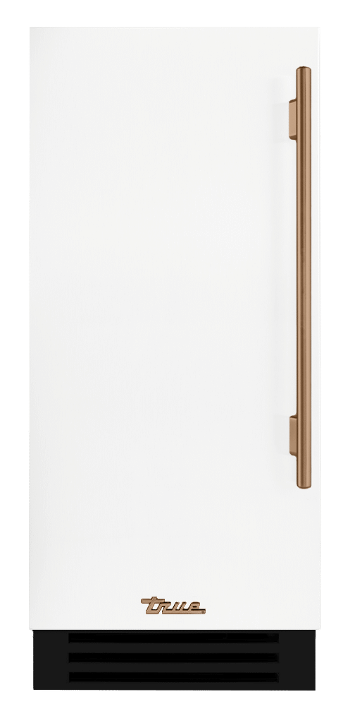 Clear Ice Machine, Left Hinged, Matte White, Gold Hardware TUI15LOPDDSK030H08