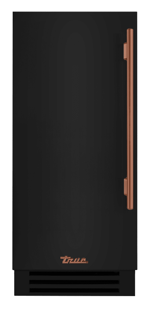 Clear Ice Machine, Left Hinged, Gloss Black, Copper Hardware TUI15LOPDDSK044H03