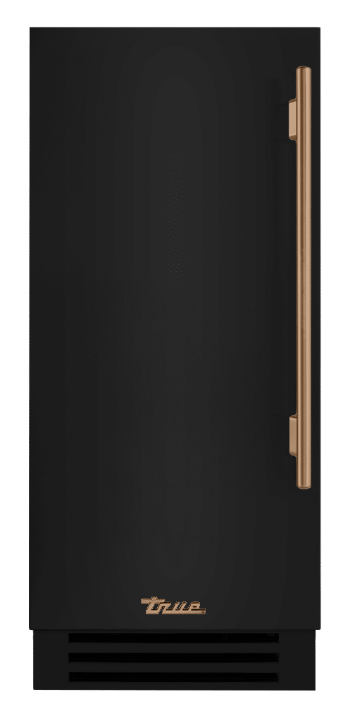 Clear Ice Machine, Left Hinged, Gloss Black, Gold Hardware TUI15LOPDDSK044H08