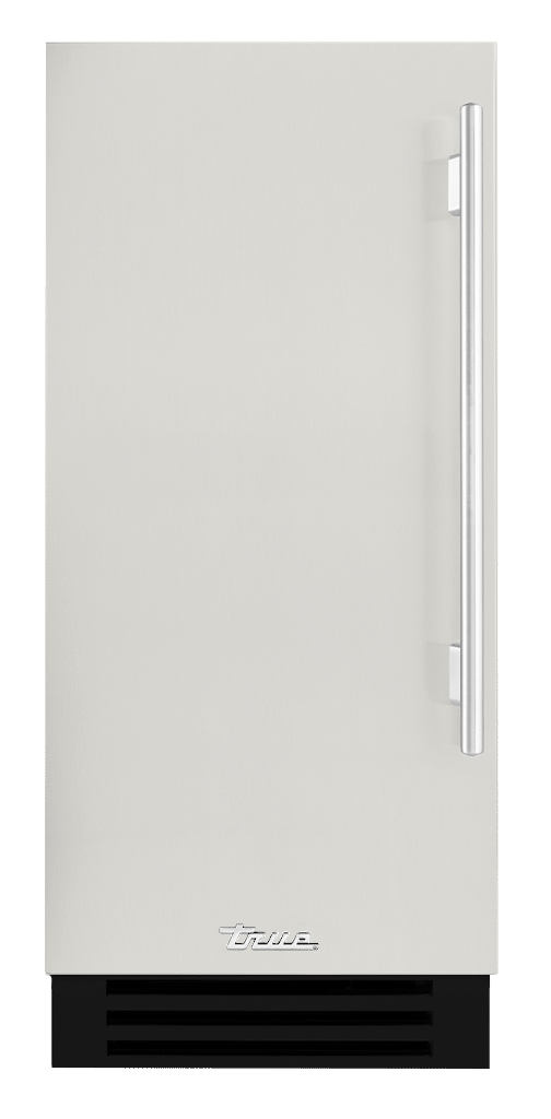 Clear Ice Machine, Left Hinged, Antique White, Chrome Hardware TUI15LOPDDSK050H02