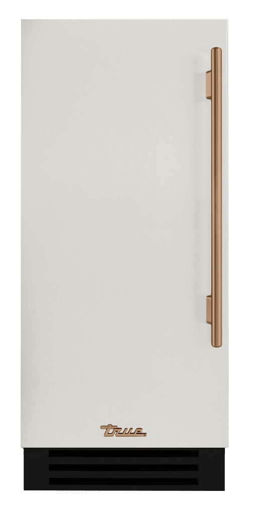 Clear Ice Machine, Left Hinged, Antique White, Gold Hardware TUI15LOPDDSK050H08
