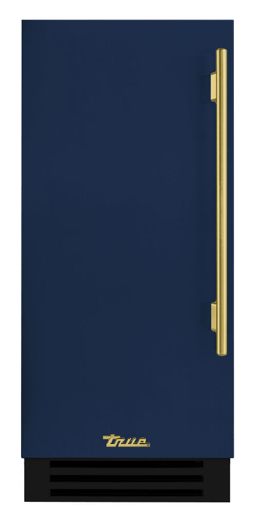 Clear Ice Machine, Left Hinged, Cobalt, Brass Hardware TUI15LOPDDSK078H01