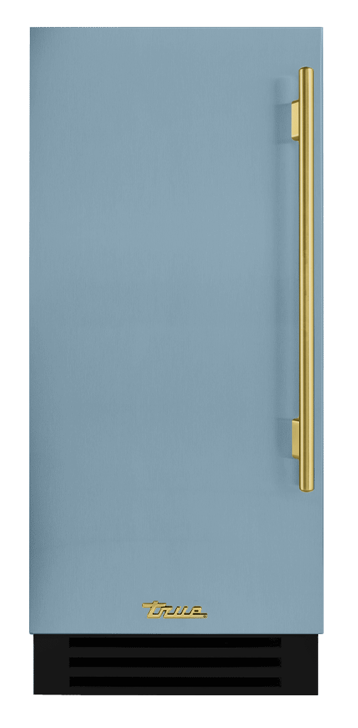 Clear Ice Machine, Left Hinged, Bluestone, Brass Hardware TUI15LOPDDSK152H01