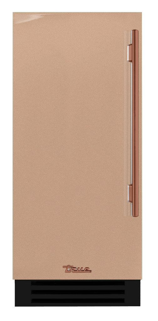 Clear Ice Machine, Left Hinged, Champagne, Copper Hardware TUI15LOPDDSK179H03