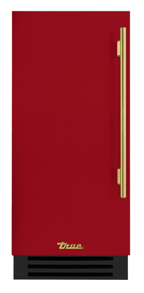 Clear Ice Machine, Left Hinged, Crimson, Brass Hardware TUI15LOPDDSK193H01