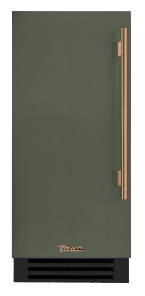 Clear Ice Machine, Left Hinged, Olive, Gold Hardware TUI15LOPDDSK238H08