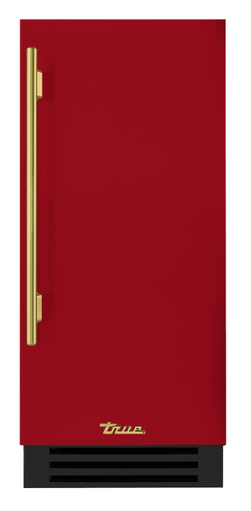 Clear Ice Machine, Right Hinged, Crimson, Brass Hardware TUI15ROPDDSK193H01