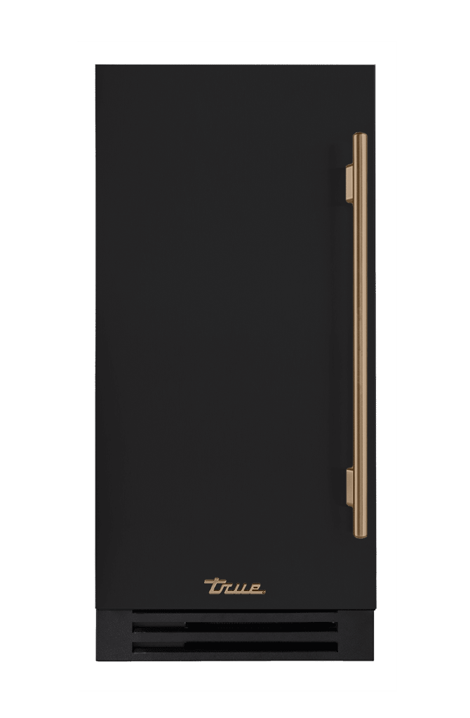 ADA Height Clear Ice Machine, Left Hinged, Matte Black, Gold Hardware TUIADA15LSA027H08