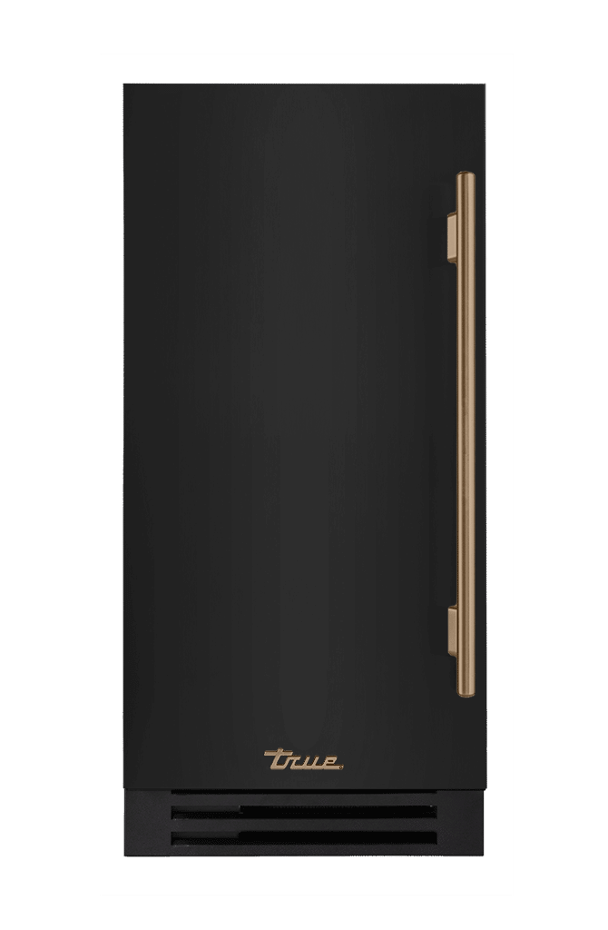 ADA Height Clear Ice Machine, Left Hinged, Gloss Black, Gold Hardware TUIADA15LSA044H08