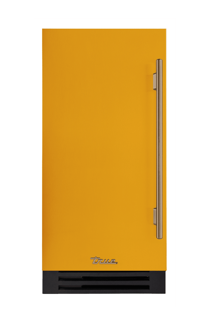 ADA Height Clear Ice Machine, Left Hinged, Saffron, Gold Hardware TUIADA15LSA103H08