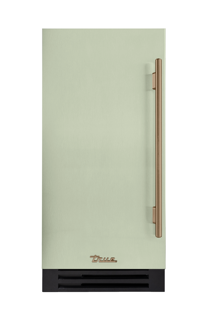 ADA Height Clear Ice Machine, Left Hinged, Sage, Gold Hardware TUIADA15LSA129H08