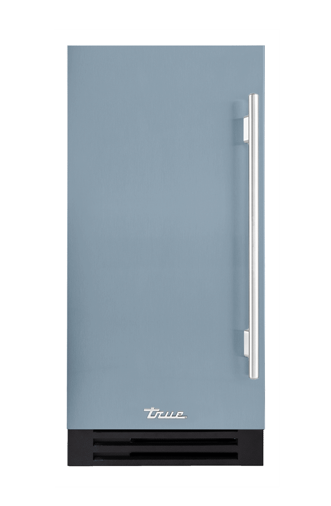 ADA Height Clear Ice Machine, Left Hinged, Bluestone, Chrome Hardware TUIADA15LSA152H02
