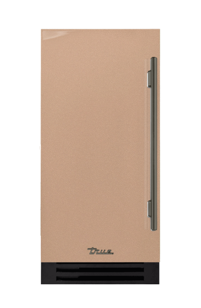 ADA Height Clear Ice Machine, Left Hinged, Champagne, Pewter Hardware TUIADA15LSA179H05