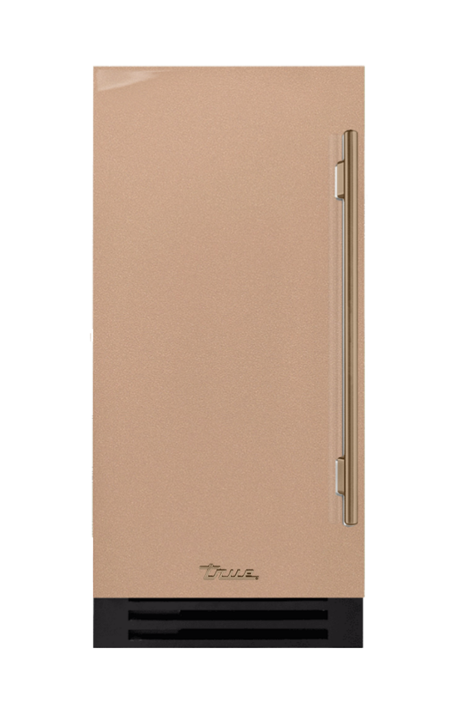 ADA Height Clear Ice Machine, Left Hinged, Champagne, Gold Hardware TUIADA15LSA179H08
