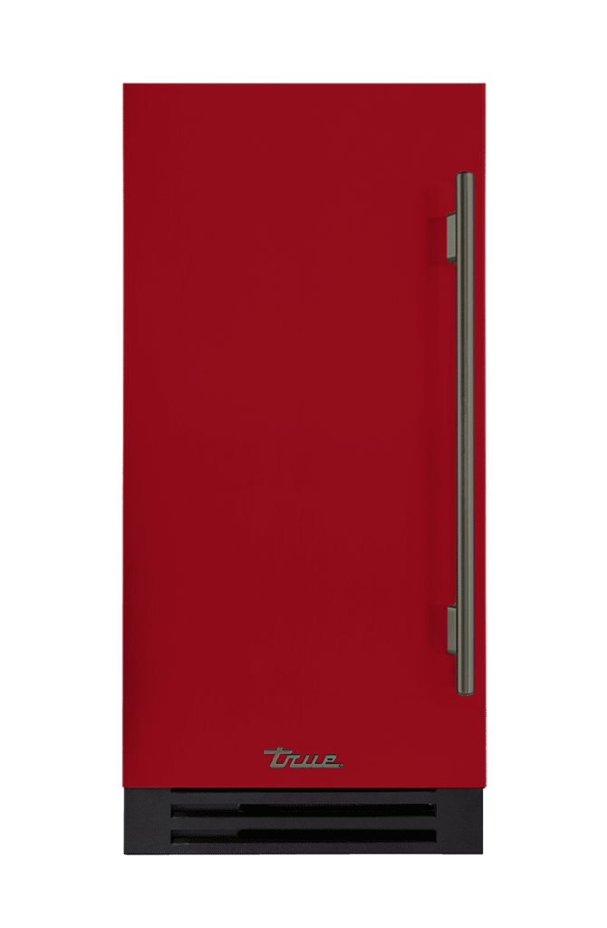 ADA Height Clear Ice Machine, Left Hinged, Crimson, Pewter Hardware TUIADA15LSA193H05