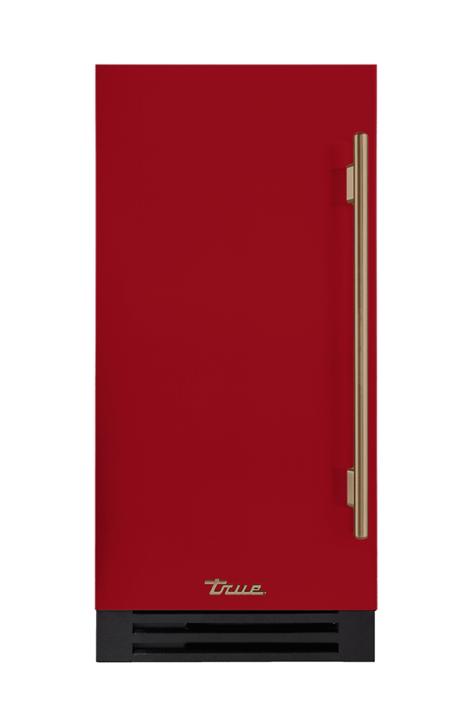 ADA Height Clear Ice Machine, Left Hinged, Crimson, Gold Hardware TUIADA15LSA193H08