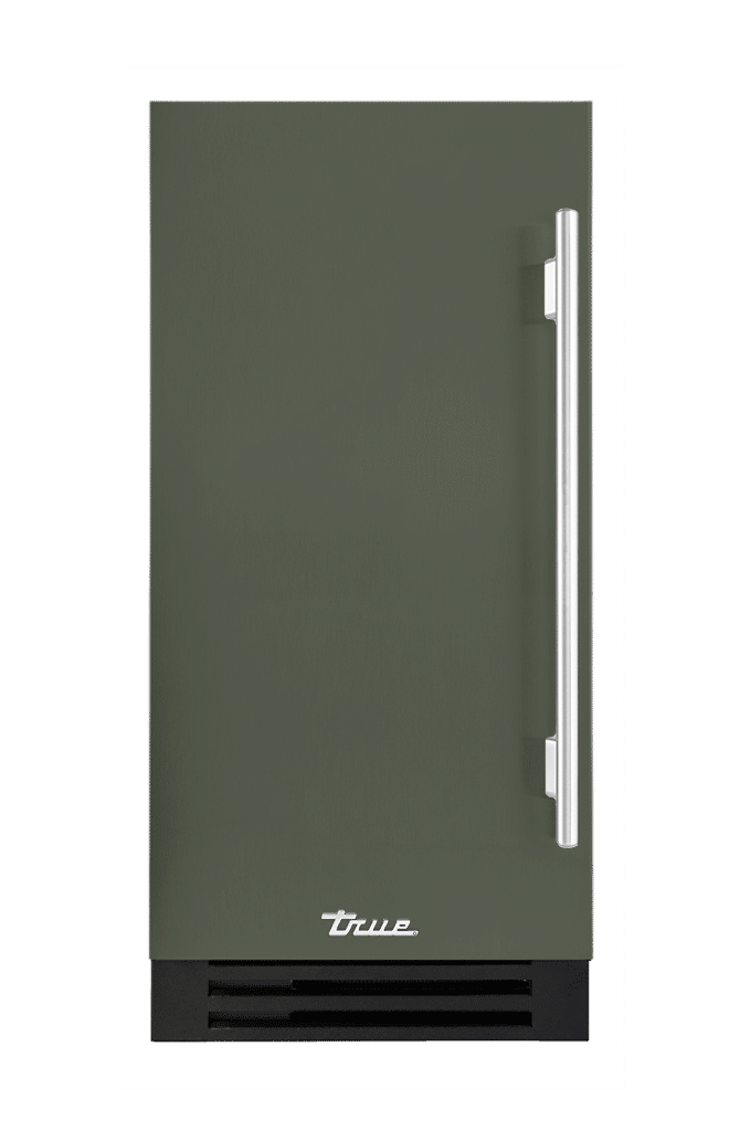 ADA Height Clear Ice Machine, Left Hinged, Olive, Chrome Hardware TUIADA15LSA238H02