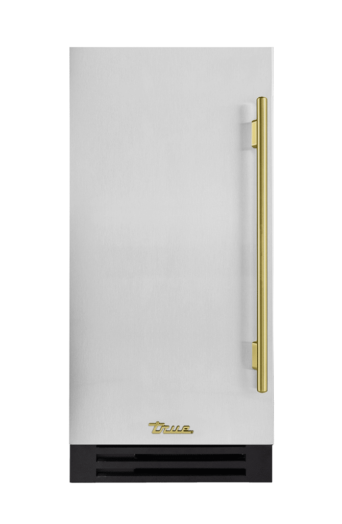 ADA Height Clear Ice Machine, Left Hinged, Color Match, Brass Hardware TUIADA15LSAXXXH01