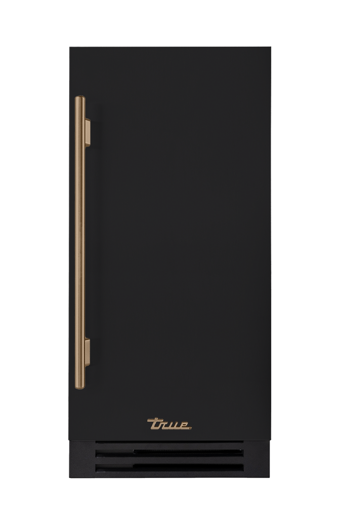 ADA Height Clear Ice Machine, Right Hinged, Matte Black, Gold Hardware TUIADA15RSA027H08