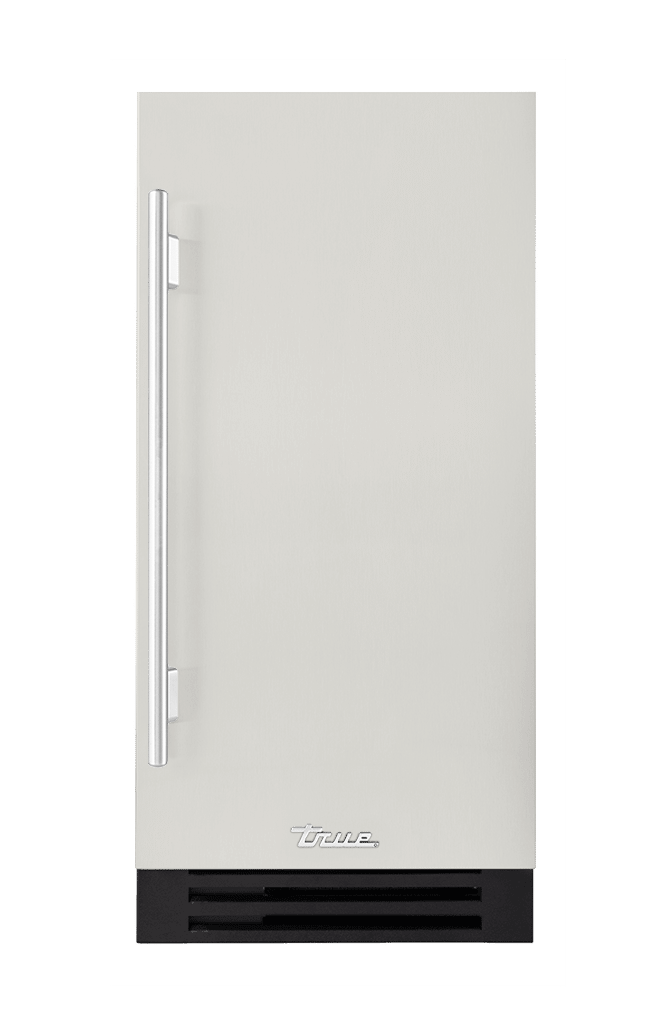 ADA Height Clear Ice Machine, Right Hinged, Antique White, Chrome Hardware TUIADA15RSA050H02