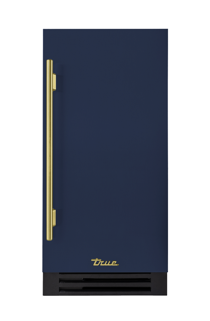 ADA Height Clear Ice Machine, Right Hinged, Cobalt, Brass Hardware TUIADA15RSA078H01