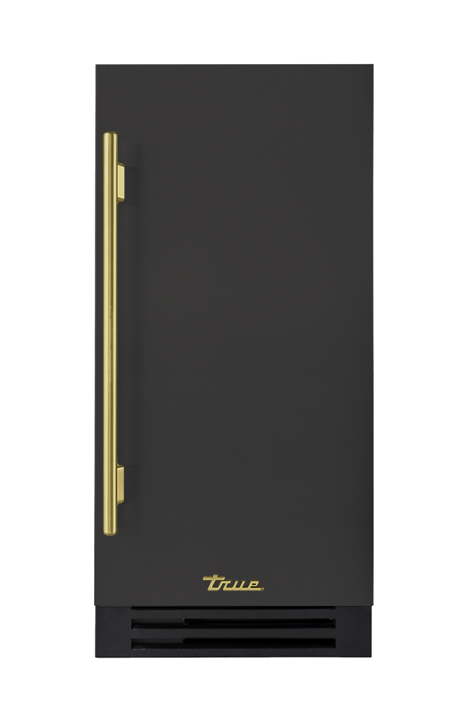 ADA Height Clear Ice Machine, Right Hinged, Ultra Matte Black, Brass Hardware TUIADA15RSA085H01