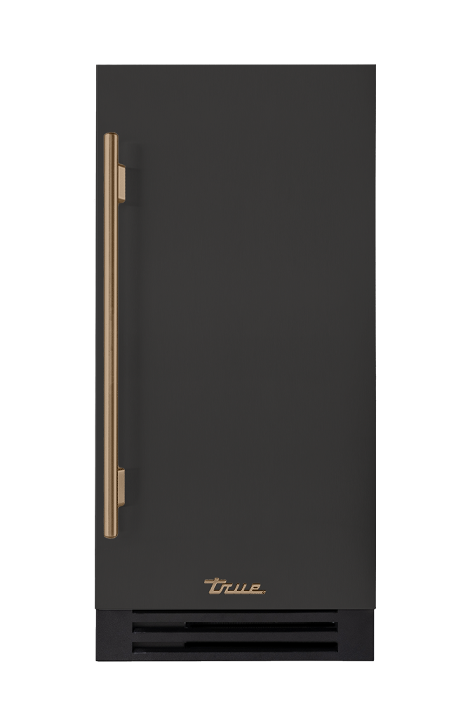 ADA Height Clear Ice Machine, Right Hinged, Ultra Matte Black, Gold Hardware TUIADA15RSA085H08