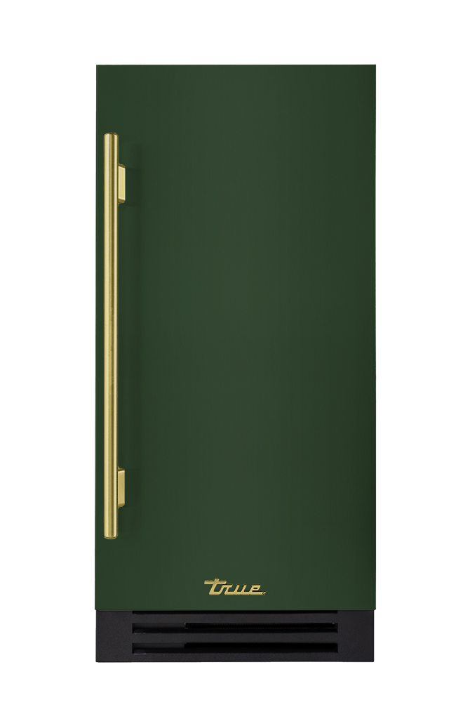 ADA Height Clear Ice Machine, Right Hinged, Emerald, Brass Hardware TUIADA15RSA086H01