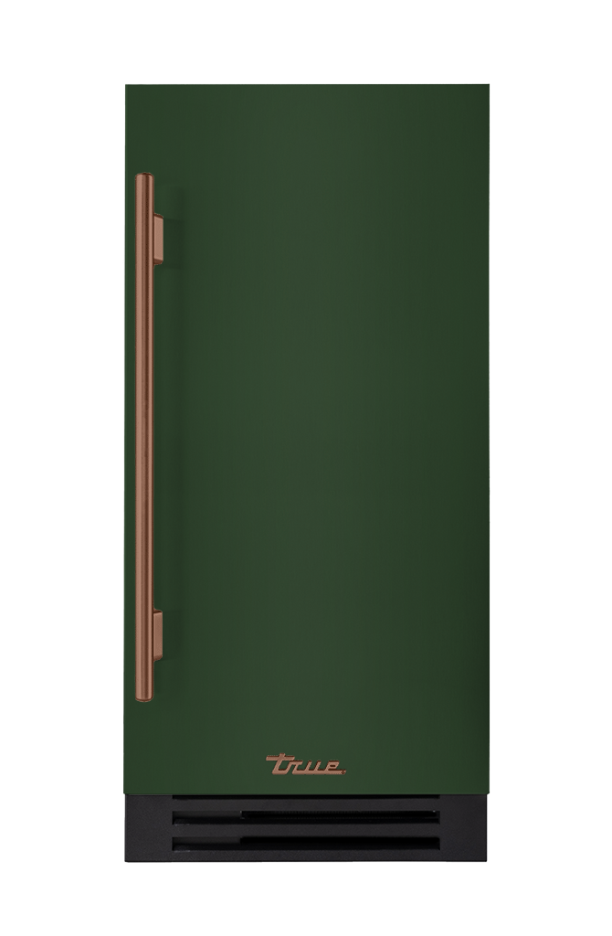 ADA Height Clear Ice Machine, Right Hinged, Emerald, Copper Hardware TUIADA15RSA086H03