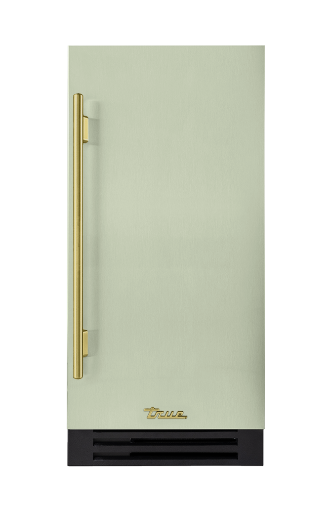 ADA Height Clear Ice Machine, Right Hinged, Sage, Brass Hardware TUIADA15RSA129H01