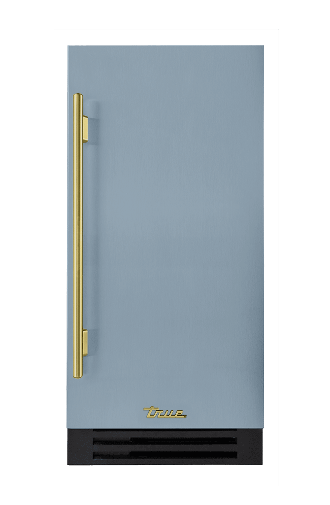 ADA Height Clear Ice Machine, Right Hinged, Bluestone, Brass Hardware TUIADA15RSA152H01