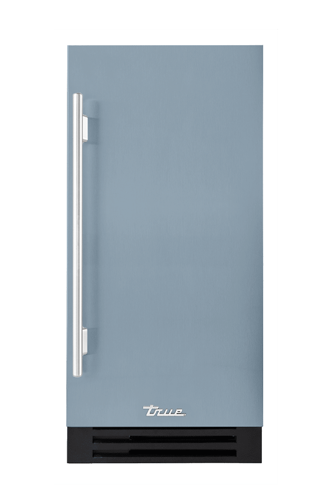 ADA Height Clear Ice Machine, Right Hinged, Bluestone, Chrome Hardware TUIADA15RSA152H02
