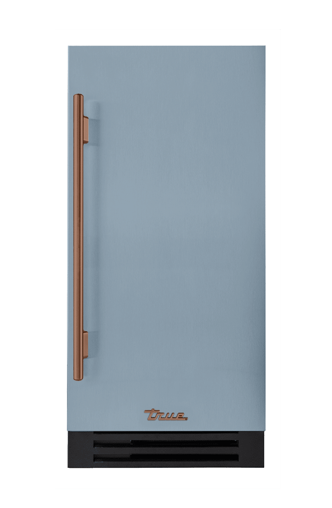 ADA Height Clear Ice Machine, Right Hinged, Bluestone, Copper Hardware TUIADA15RSA152H03